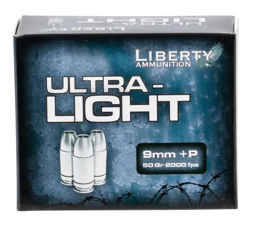 Liberty Ammunition 9mm Luger +P 50gr Lead-Free Hollow Point 20/Box