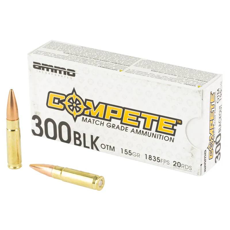 AMMO INC 300 Blackout 155 Grain Open Tip Match 20/200