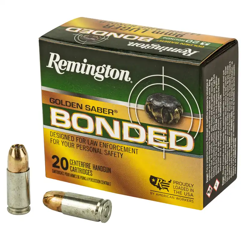 Remington Golden Saber 9mm 147gr Ammunition - 20 Rounds/500 Rounds
