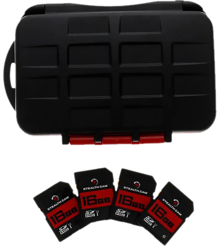 Stealth Cam Memory Card Storage Case - 16GB 4-Pack