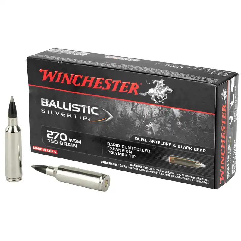 Winchester Ballistic Silvertip 270 WSM 150 Grain Ammunition - 20 Rounds