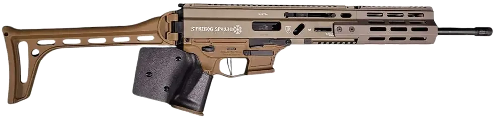 Grand Power Stribog SP9A3G CA Compliant 9mm Luger 16" FDE