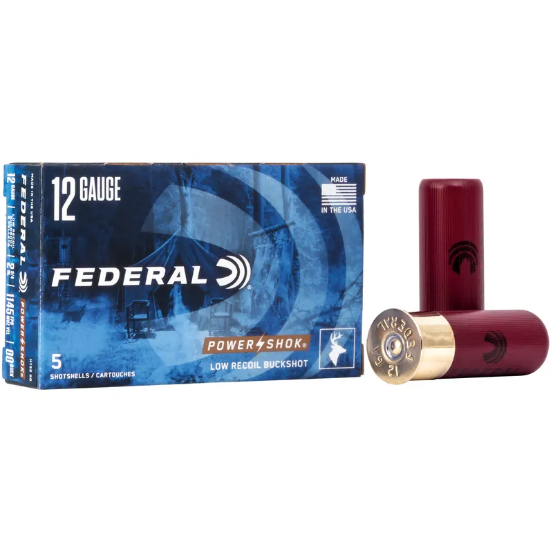 Federal Power-Shok 12 Gauge 2.75" Long Range 00 Buckshot 5/250