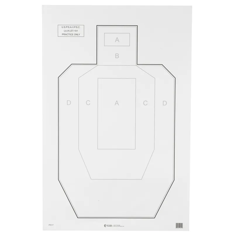 USPSA Paper Shooting Targets 100-Pack