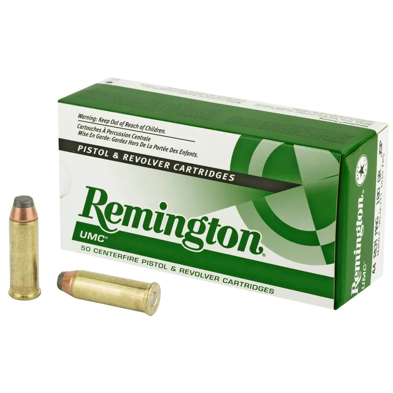 Remington UMC .44 Magnum 180 Grain JSP Ammunition - 50 Rounds/500 Rounds