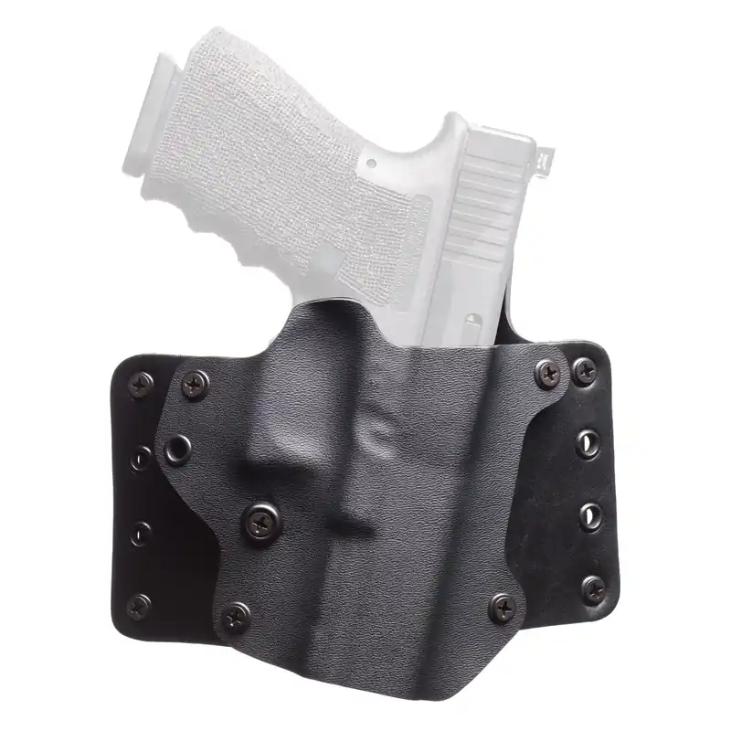 Black Leather Wing Holster for Glock 19 Right Handed
