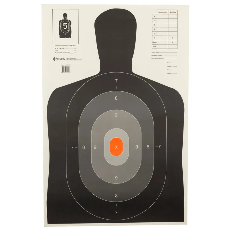 Action Target B27E Pro Silhouette Targets 100 Pack