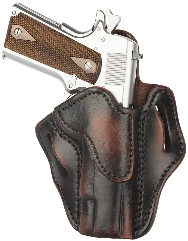 Vintage Leather OWB Holster for 4-5" 1911 - Right Handed, Optic Ready