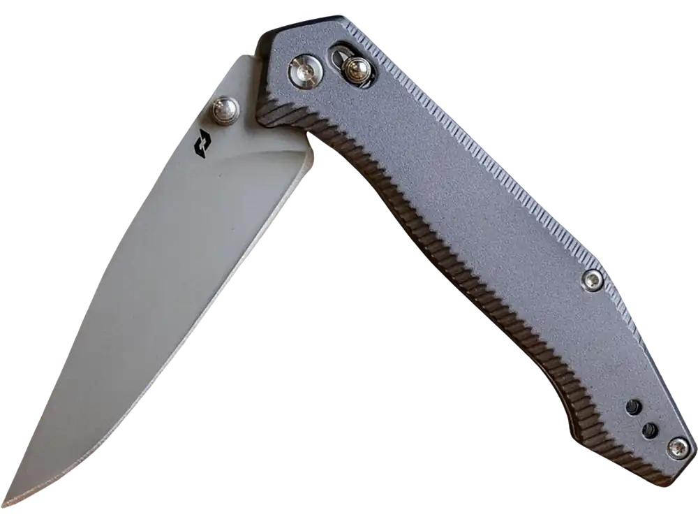 Schrade 1215384 Folding Knife with 3.40" Stainless Steel Blade and Black Aluminum Handle