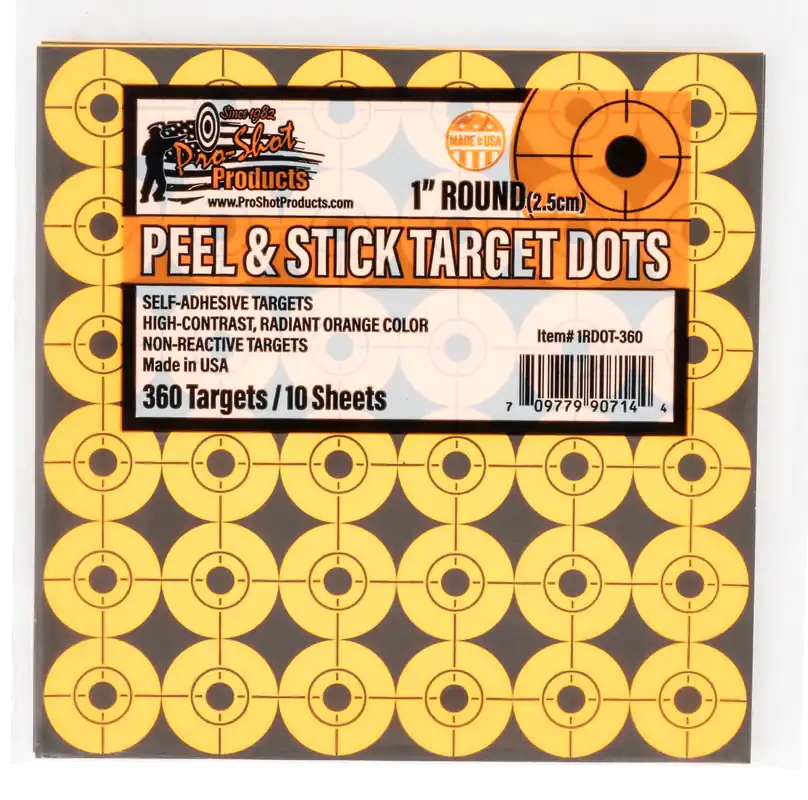 Pro-Shot 1" Orange Peel & Stick Target Dots - 360 Targets, 10 Pack