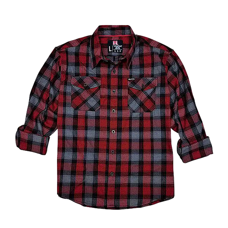 Hornady Gear 32194 XL Flannel Shirt - Red/Black/Gray, Cotton/Polyester, Relaxed Fit