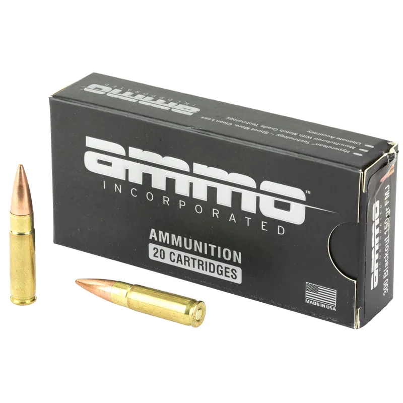 AMMO INC 300 Blackout 150 Grain FMJ 20-Round Box