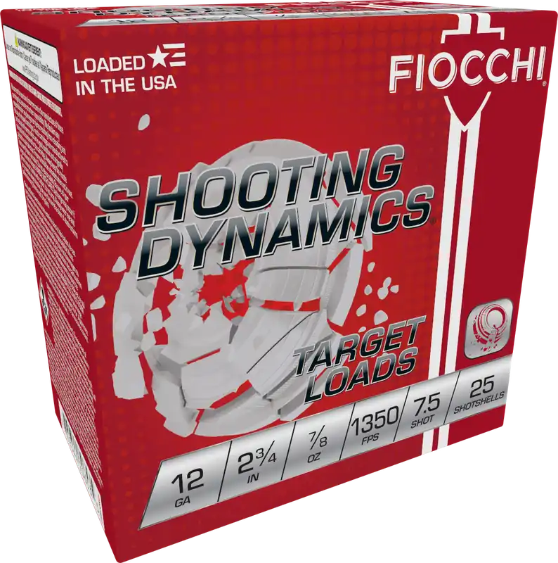 Fiocchi Shooting Dynamics 12 Gauge Target Ammo 7/8oz 7.5 Shot 25/Box