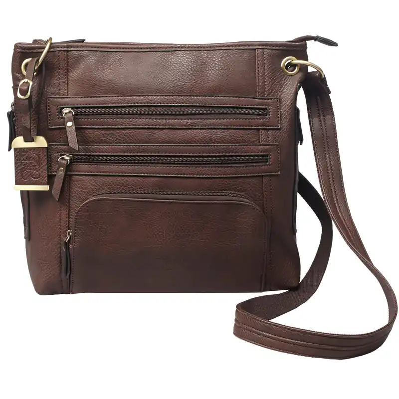 Large Brown Bulldog Crossbody Purse