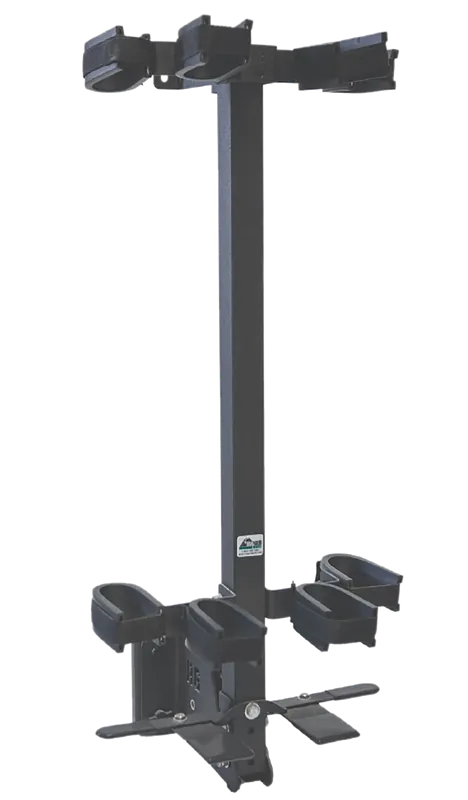 Wall Mount Removable Black Steel Rack for 4 Rifles/Shotguns - Rugged Gear 11094