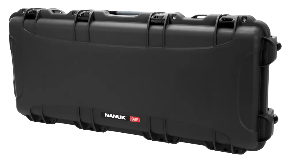 Nanuk 985 Takedown Case - Waterproof Black NK-7 Resin with Foam, Wheels & Handle