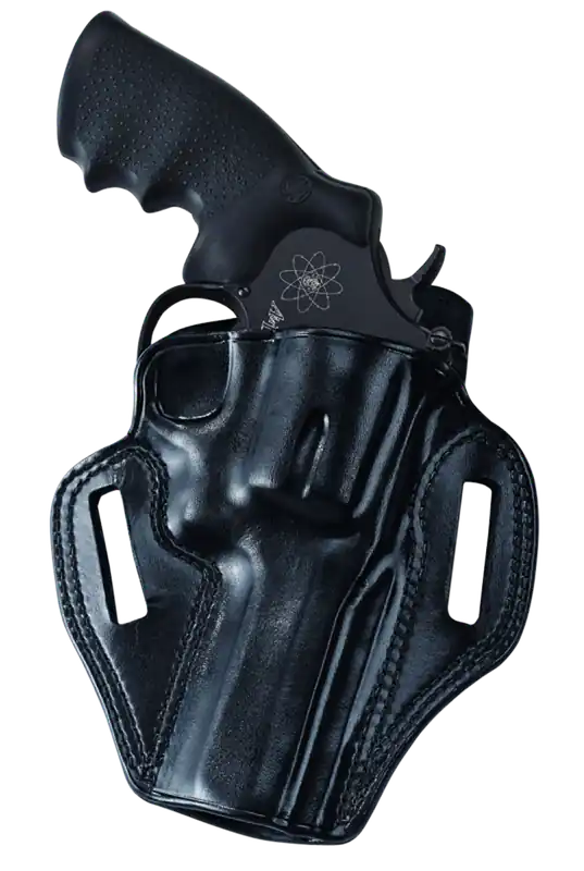 Galco CM126B Combat Master OWB Black Leather Holster for S&W N Frame Right Hand