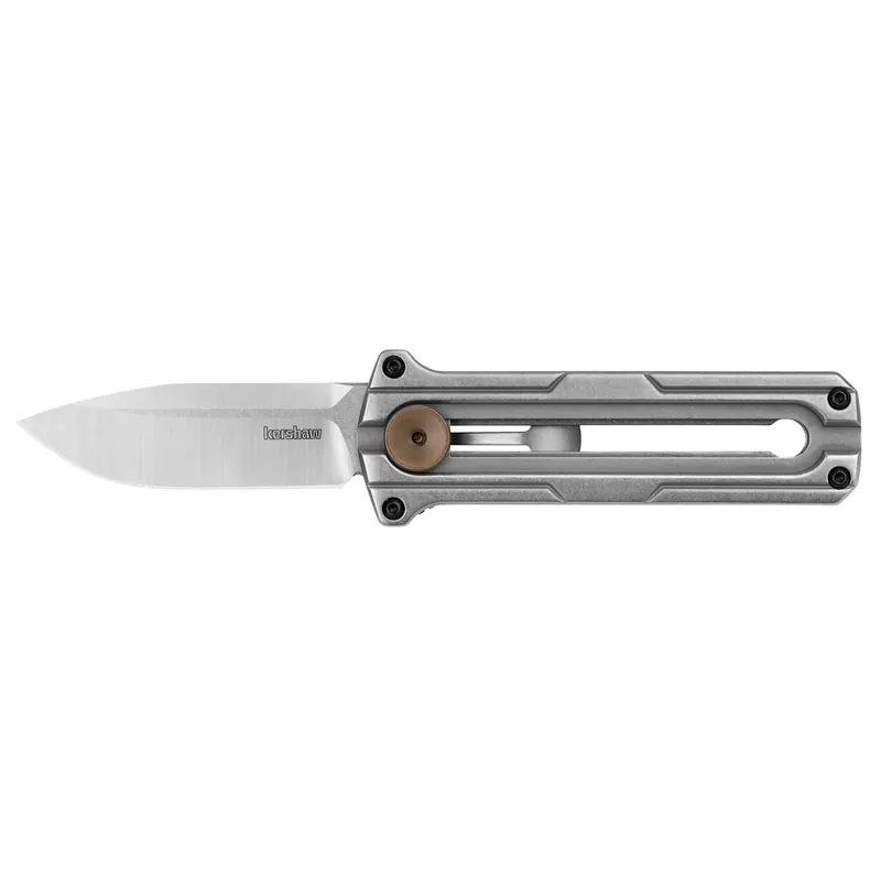 Kershaw Cybernet 2.4" Plain Edge OTF Knife - Silver
