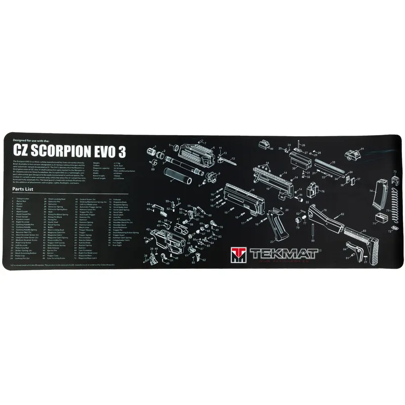 CZ Scorpion Black Pistol Mat by TekMat