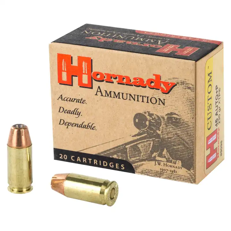 Hornady 45 ACP +P 230 Grain JHP/XTP Ammunition - 20 Rounds/200 Rounds