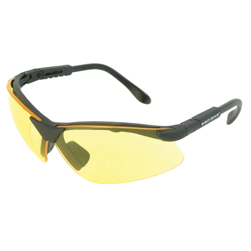 Radians Revelation Black Frame/Amber Lens Safety Glasses