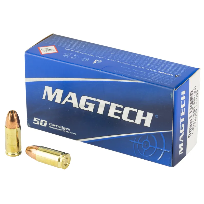 MAGTECH 9MM 115GR JHP Ammunition - 50 Rounds/1000 Rounds