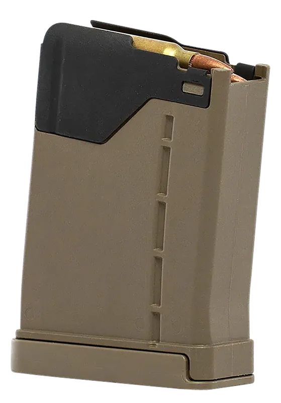 Lancer L5AWM 10-Round 5.56mm FDE Polymer Magazine for AR-15 with Steel Feed Lips