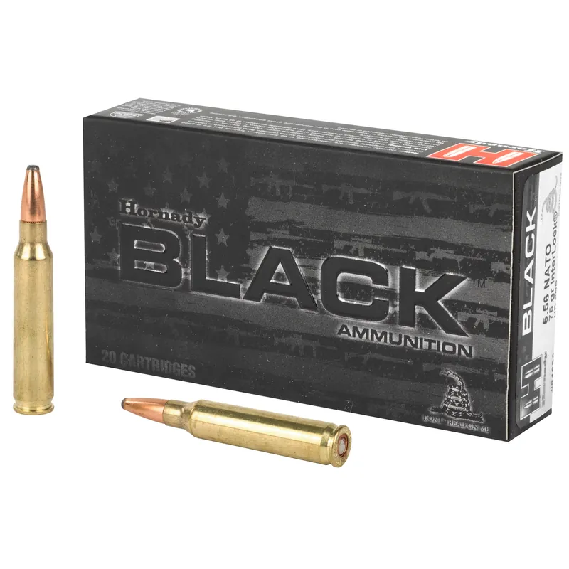 Hornady Black 5.56 NATO 75 Grain SBR Ammunition - 20 Rounds/200 Rounds