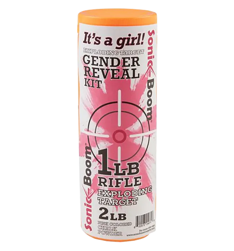 Sonic Boom Gender Reveal Kit Rifle - 1 lb Girl