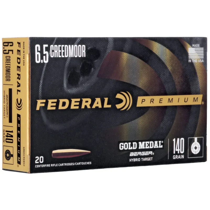 Federal Gold Medal 6.5 Creedmoor 140 Grain Hybrid 20/200