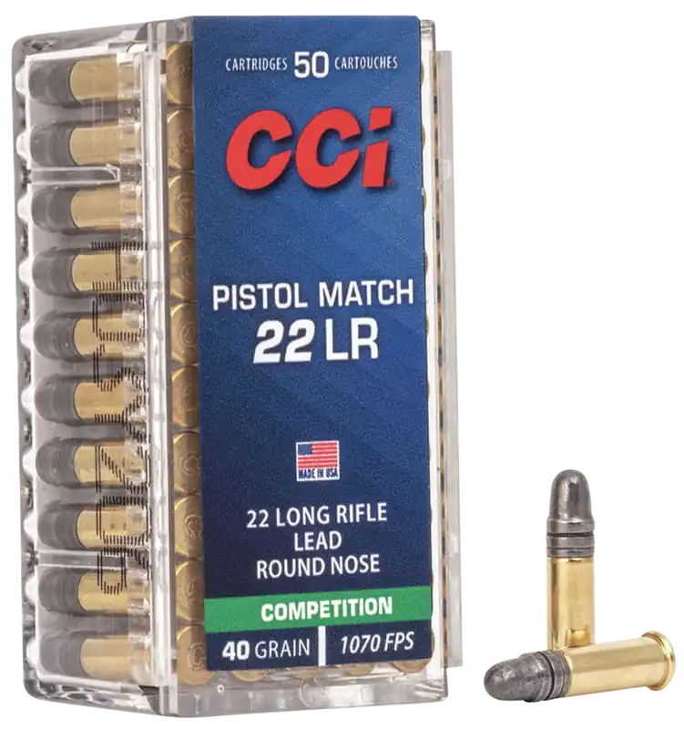 CCI 0051 Pistol Match 22LR 40gr LRN 50/Box 100/Case