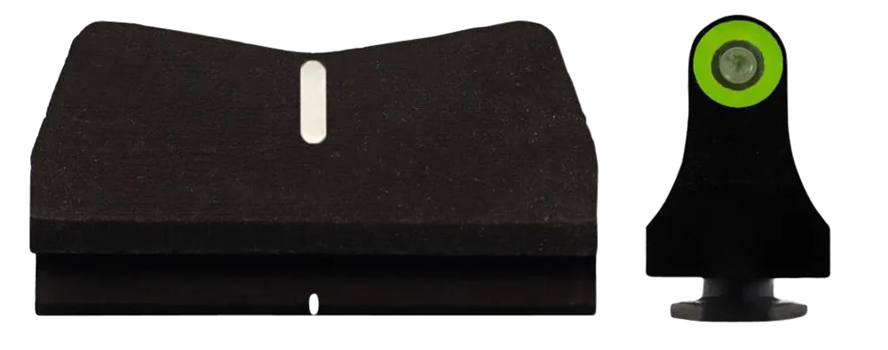 XS Sights DXT2 Suppressor Height Night Sights for Glock 17/19 - Green/White Tritium Front, Black/White Rear