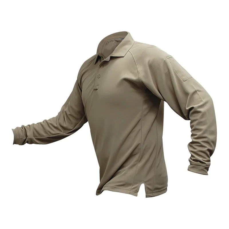 VERTX Coldblack Long Sleeve Polo Tan 4XL