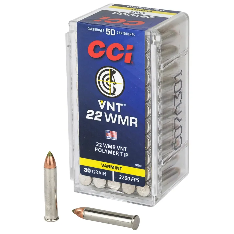CCI 22WMR 30GR Varmint Tip Ammunition - 50 Rounds/2000 Rounds