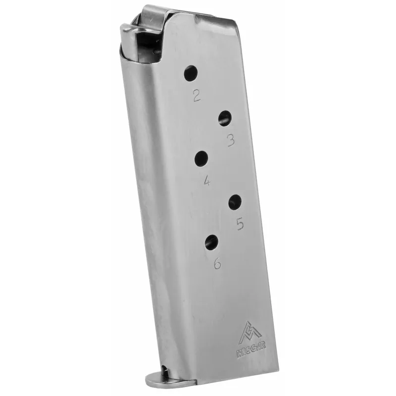 Colt Officer .45 ACP 6-Round Nickel Magazine by Mec-Gar