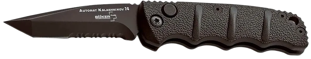 Boker Kalashnikov 2.52" Tanto D2 Steel Blade with Black Aluminum Handle