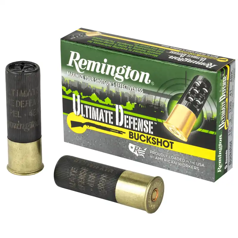 Remington Ultimate Defense 12 Gauge 3" #4 Buckshot 5 Rounds/100 Count