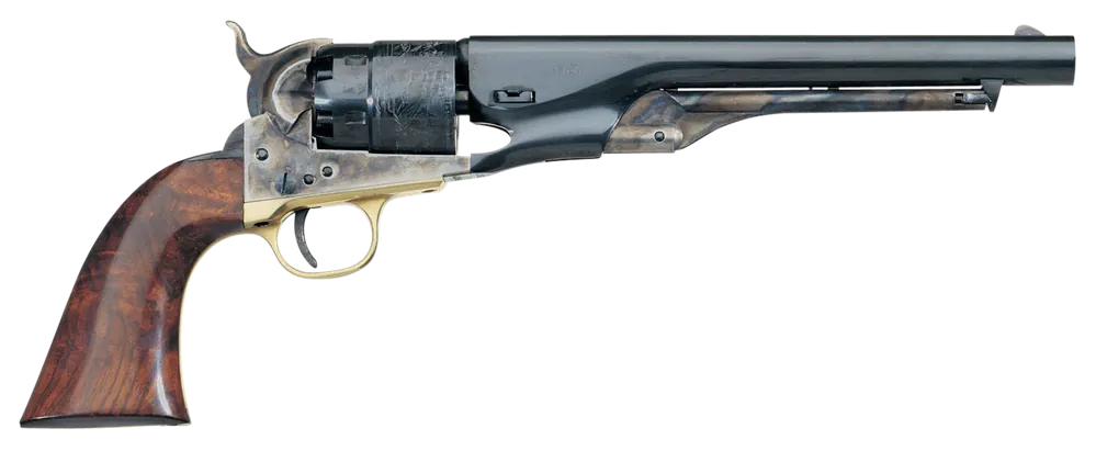 Taylors & Co 1860 Army Steel .44 Cal Revolver 8" 6rd Case Hardened Frame Blued Finish Walnut Grip