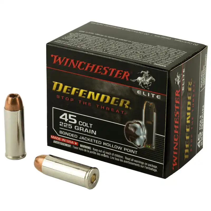 Winchester Defender .45 LC 225 Grain JHP Ammunition - 20 Rounds