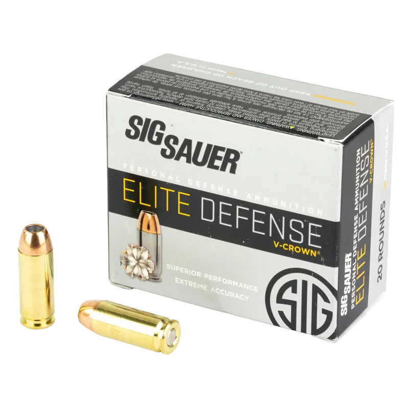 SIG Ammo 10mm 200gr JHP - 20 Rounds per Box, 200 Rounds Total