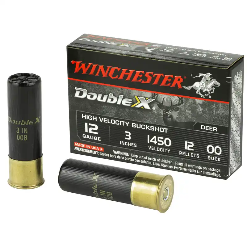 Winchester Double X 12 Gauge 3" 00 Buckshot 12 Pellets 5/250
