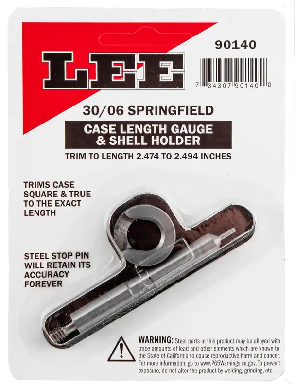 Lee Precision 90140 Case Length Gauge for 30-06 Springfield with Shell Holder and Zip Trim Compatibility