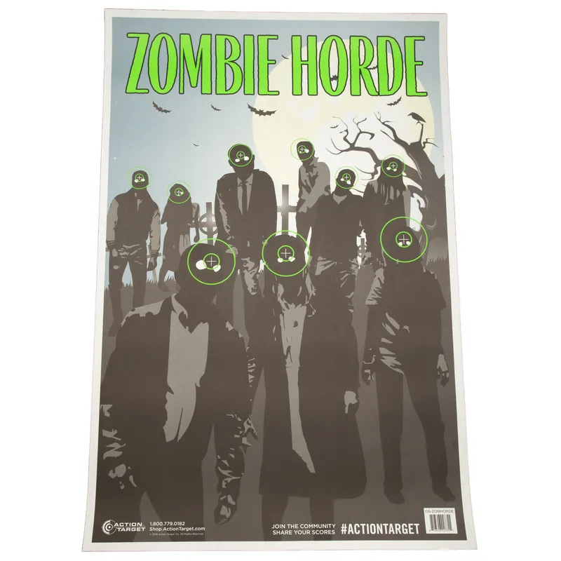 Zombie Horde Target Pack - 100 Count (Green)