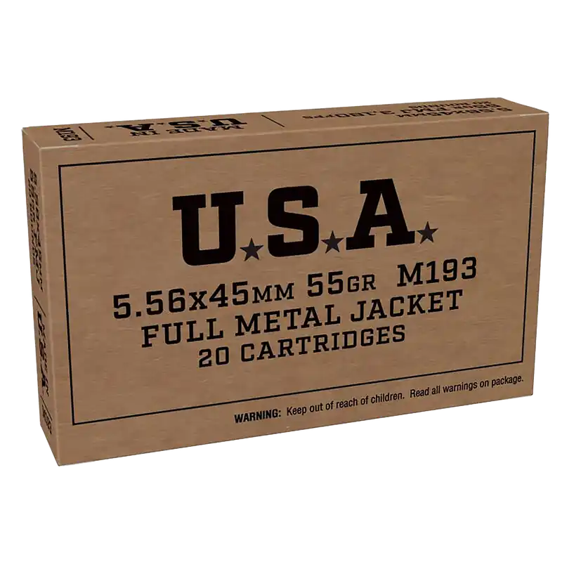 Winchester Ammo SGM193KW 5.56x45mm NATO 55gr FMJ 20/Box 50/Case