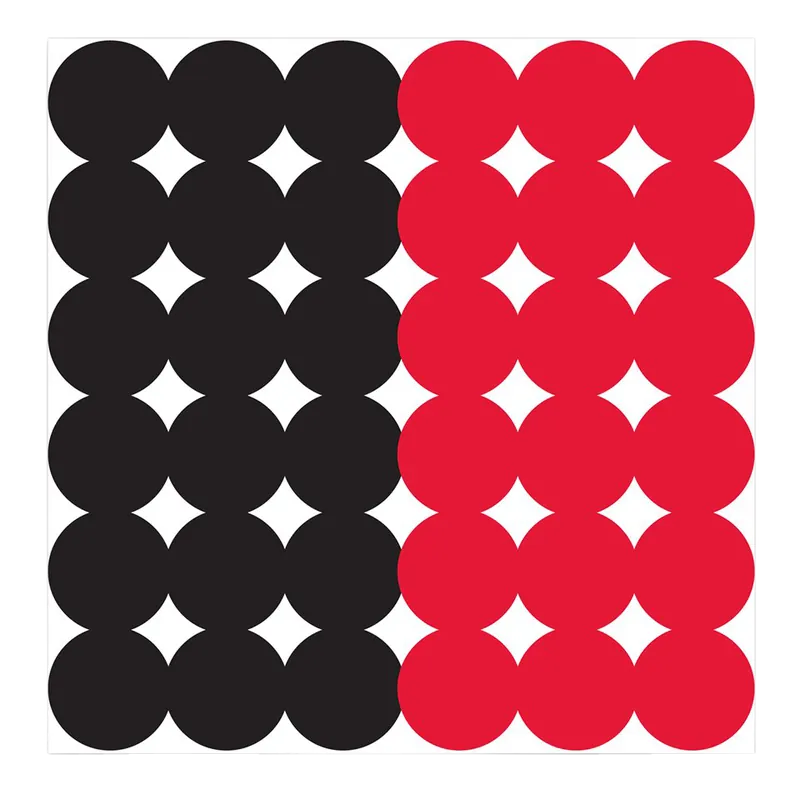 Birchwood Casey Dirty Bird 1" Repair Pasters, Black/Red, 12 Pack