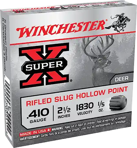 Winchester Super X 410 Gauge Rifled Slug Value Pack - 15 Rounds per Box