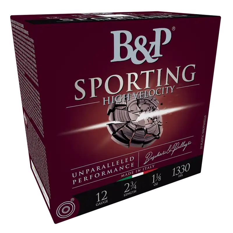 B&P 12 Gauge Sporting Clay Ammo - 25 Rounds per Box