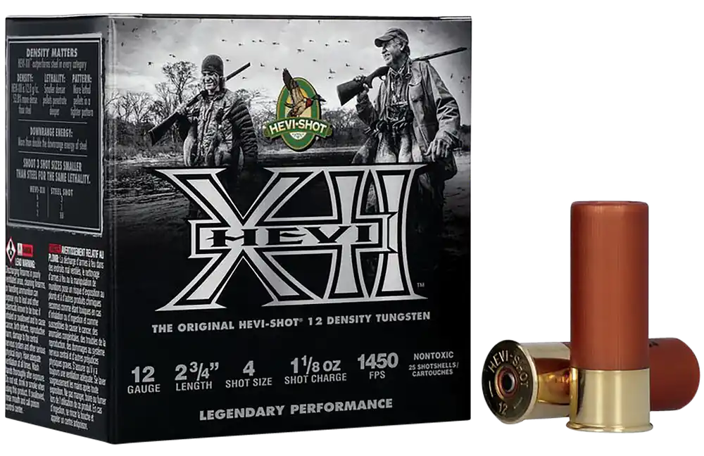 HEVI-Shot HS51314 12 Gauge Tungsten 4 Shot Ammo - 25/Box