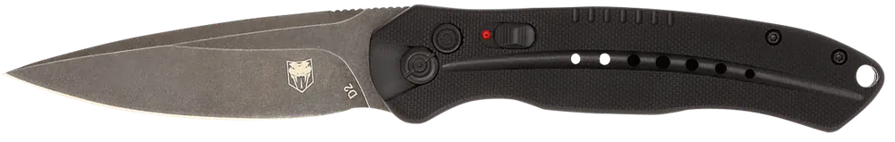 CobraTec Diablo Auto Folding Knife with Black Stonewashed D2 Blade and G10 Handle