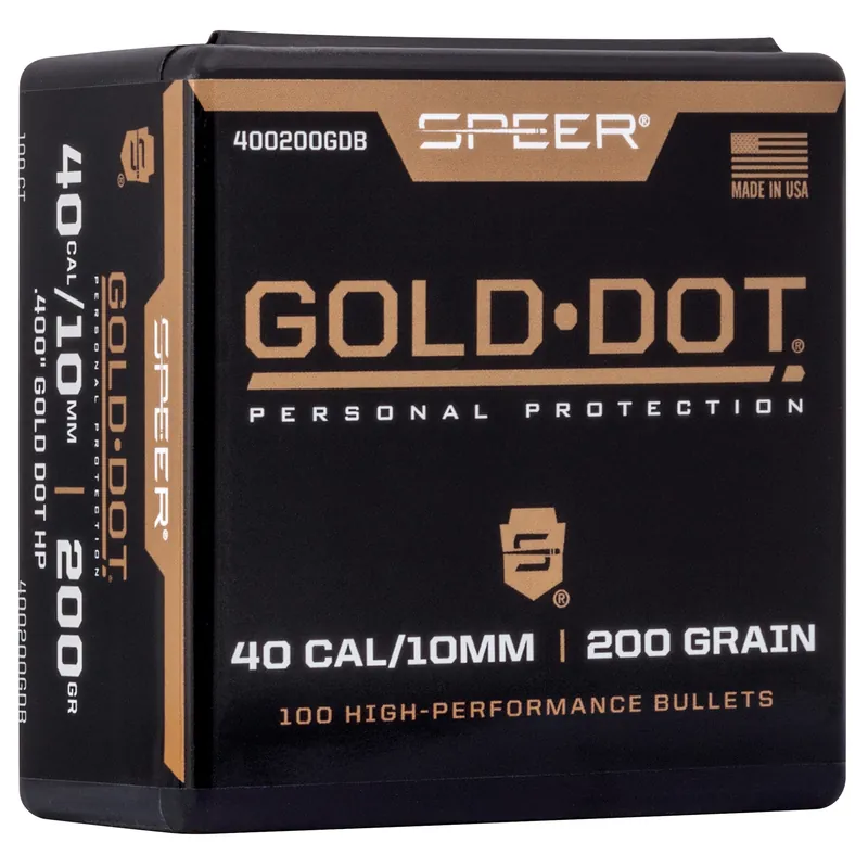 Speer Gold Dot .400 200gr Hollow Point Bullets - 100 Count